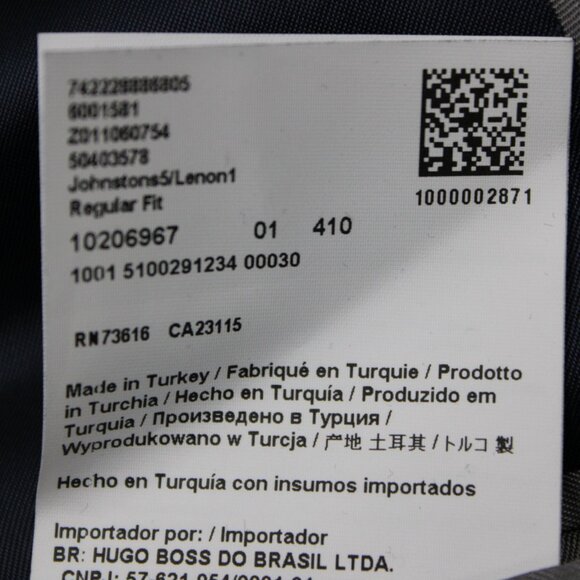 BOSS Hugo Boss Johnstons/Lenon Sports Jacket Mens 40R Blue Wool Regular Fit - Picture 11 of 16